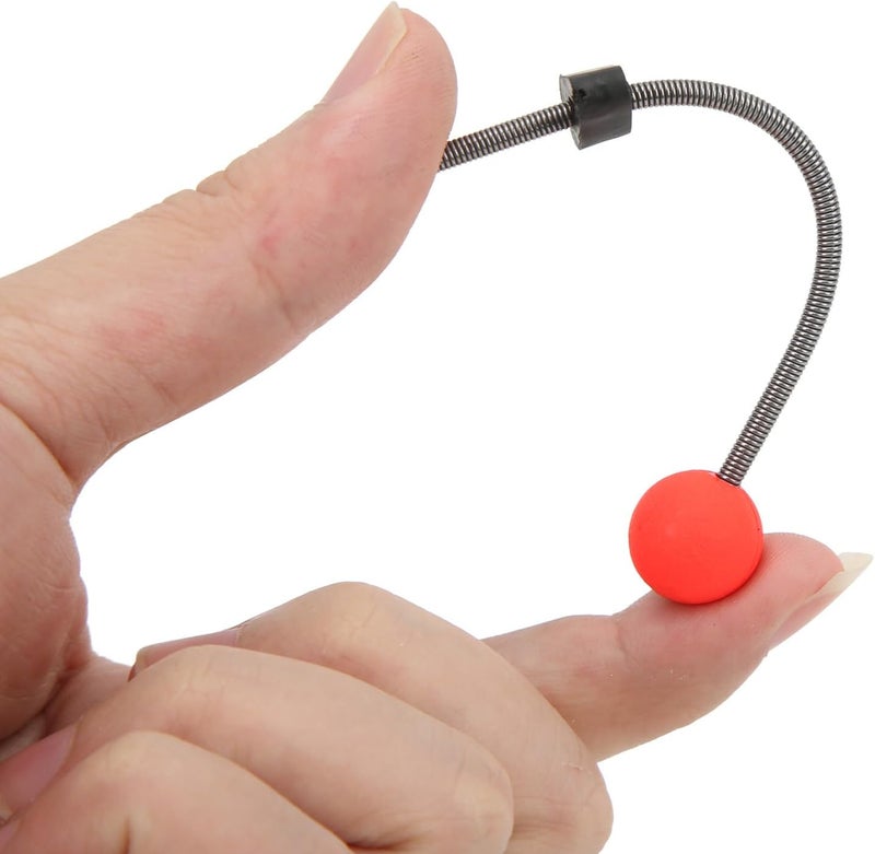 Phefop Mini Winter Ice Fishing Rod Tip Portable Stainless Steel Red Ball Spring Suitable for Fishing in Various Scenes 5PCS - Image 4